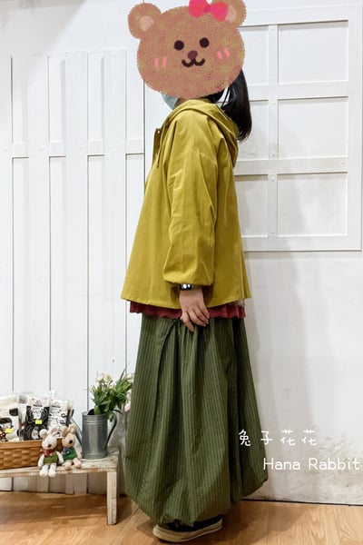 簡約好搭配連帽開襟棉麻上衣(黃) 193362