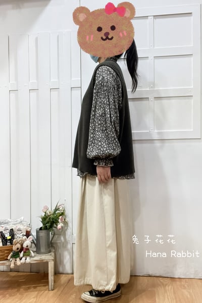 日系卡通減齡針織背心(咖) 211182