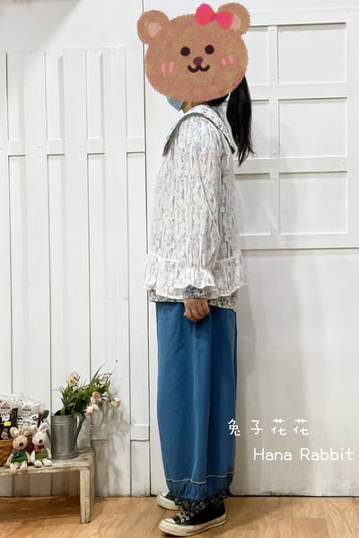 森系親膚簍空不規則蕾絲上衣(白) 140452
