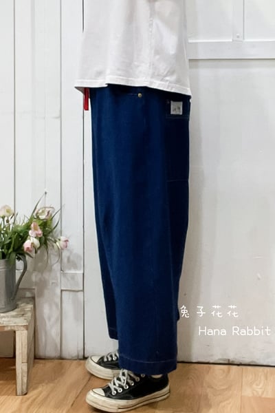 WE家彩繩內磨毛闊腿九分造型褲 149632