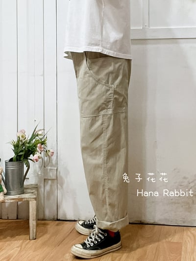 日系簡約造型直筒褲 144032