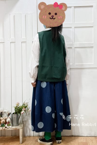 驚訝貓不敗款簡約背心(綠) 143173