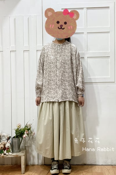 森系滿版印花開襟上衣128351