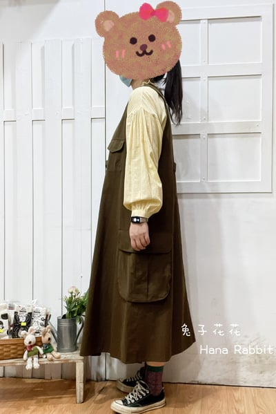 WE家簡約工裝背帶裙 135622