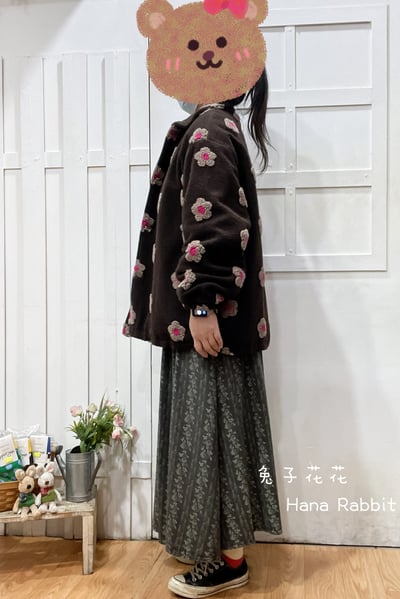 森系小花朵毛呢外套 179822