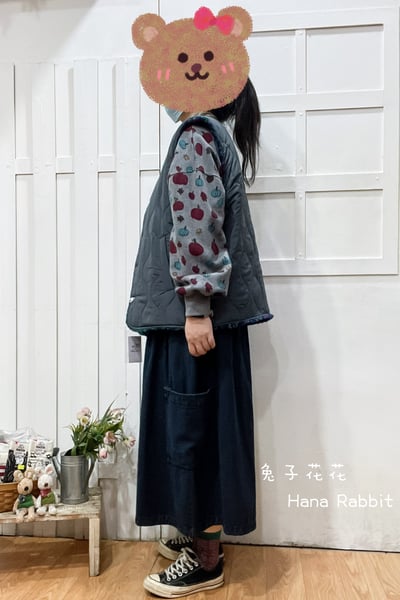 WE家復古花色羊羔絨2穿背心 154365