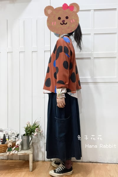 WE家波點印花毛圈棉上衣 191592