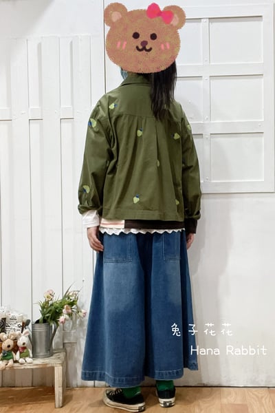 WE家刺繡花棉麻外套 210023