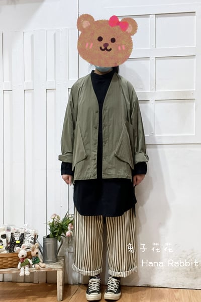 WE家大口袋V領縮腰外套 143981