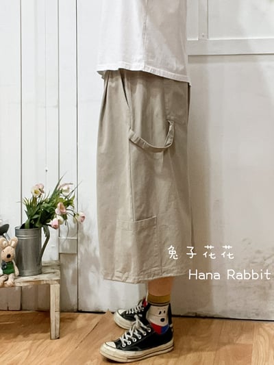 WE家工裝七分造型休閒褲(杏) 173672