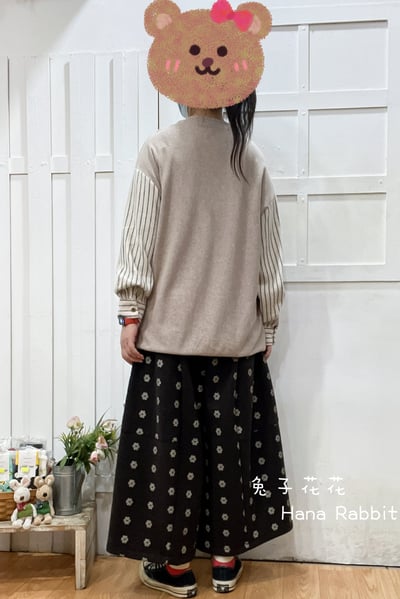 日系簡約拚接毛圈棉大學T 165663