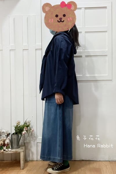 WE家簡約領巾開襟棉麻上衣(領巾可拆) 149452