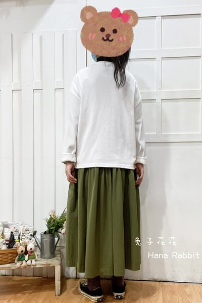 小女孩澆花重磅棉上衣(白) 143603