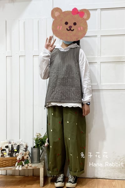 WE家疊穿假2件拚接蕾絲背心(灰) 309171