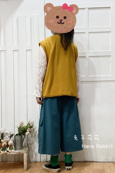 WE家破損感童趣毛圈棉背心(黃) 154533