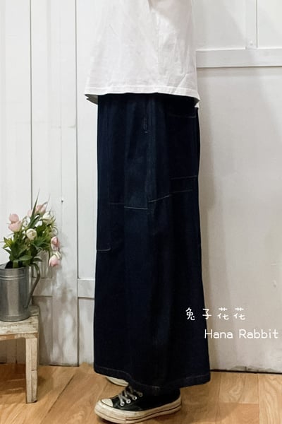 日系明線九分南瓜造型褲(內磨毛) 139642