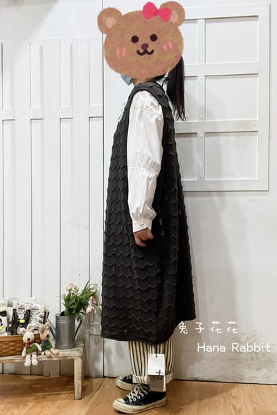 森系針織花休閒背心裙 309292