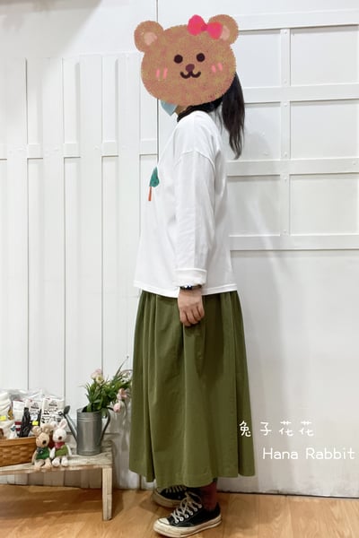 小女孩澆花重磅棉上衣(白) 143602