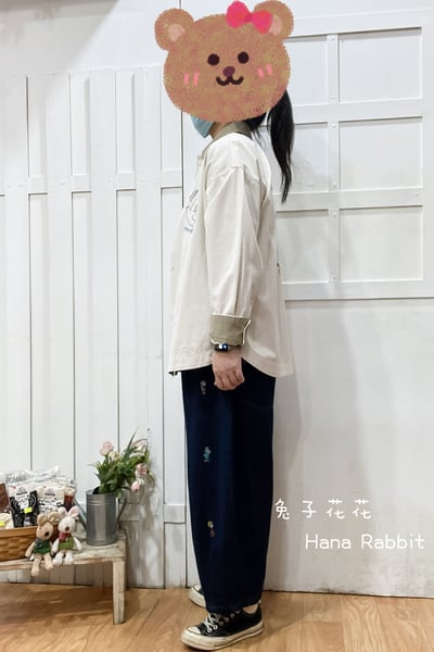 日系原單撞色刺繡飛鳥開襟衫 165452