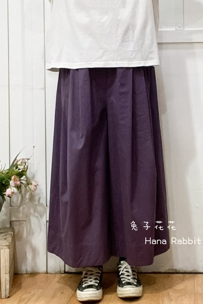 森系素雅闊腿寛褲裙 196071