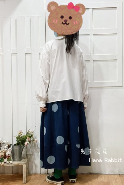 森系娃娃領刺繡棉麻上衣 139453