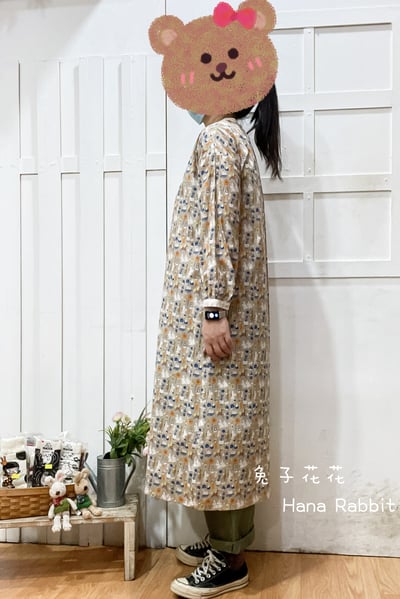 童趣滿版印花開襟洋裝 194242