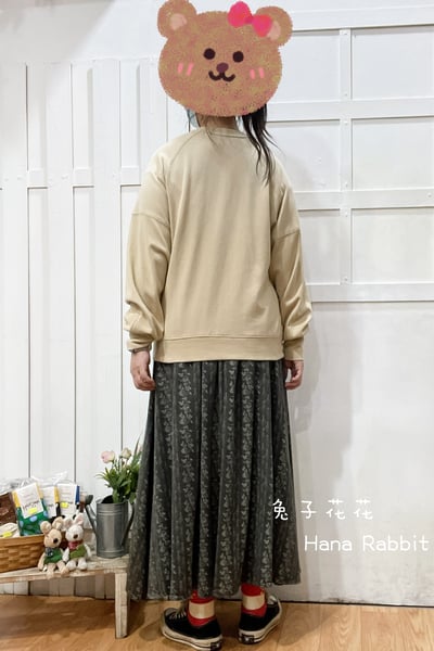 日系字母印花水洗棉大學T(卡其) 155833