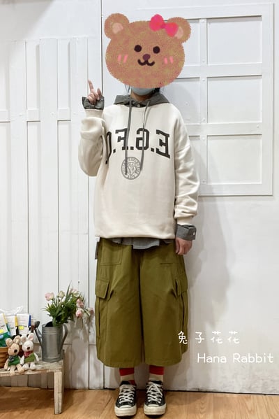 日系原單字母印花內刷毛大學T 150331