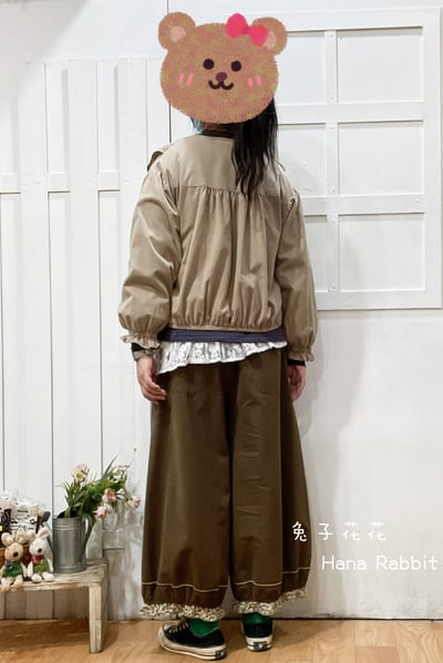 森系原單荷葉邊短版外套 148403