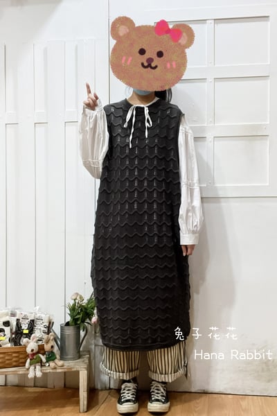 森系針織花休閒背心裙 309291