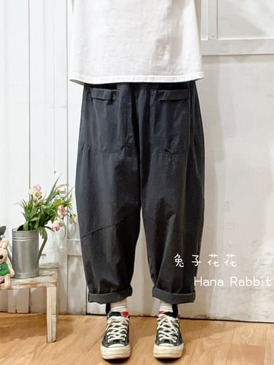 日系休閒簡約老爺褲(灰) 135631