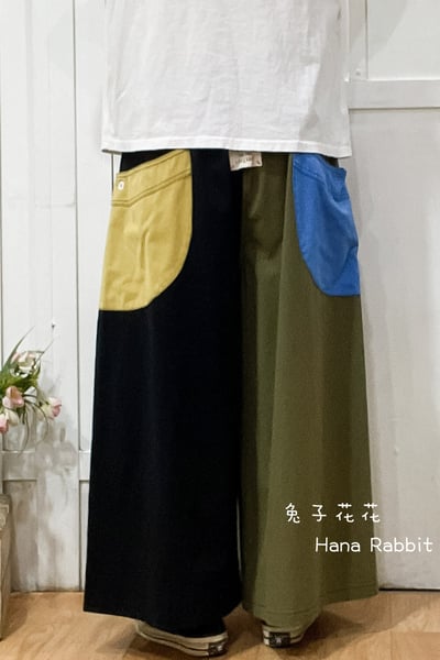 WE家撞色闊腿寛褲裙 154513