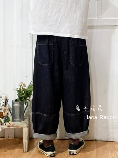 日系明線刺繡娃娃造型褲 209183