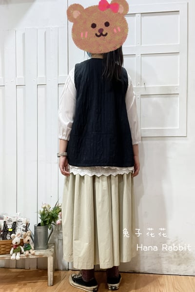 WE家疊穿假2件拚接蕾絲背心(黑) 309173