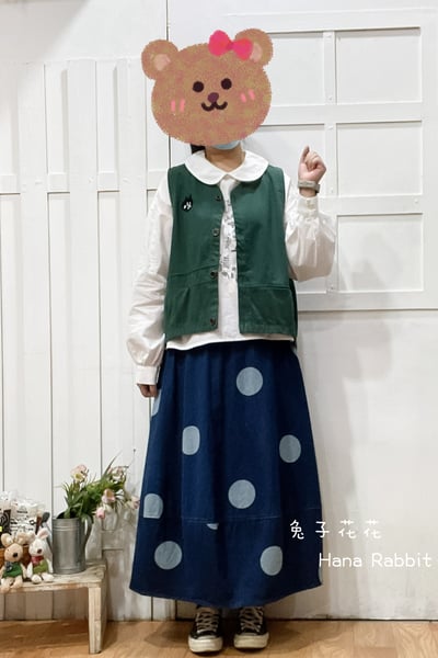 驚訝貓不敗款簡約背心(綠) 143171