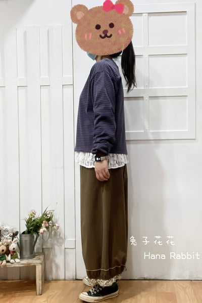 日系原單接色條紋重磅棉上衣 165452