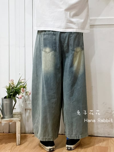 日系童趣刺繡哈倫造型褲 307113