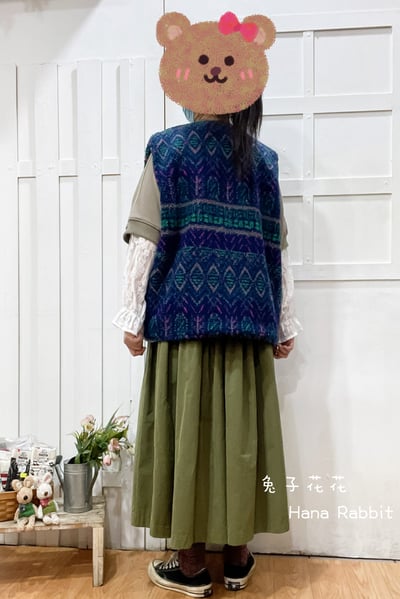 WE家復古花色羊羔絨2穿背心 154363