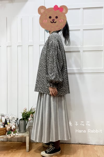 森系木耳領碎花開襟村衫 173612