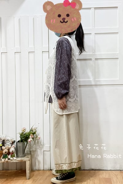 日系好搭配不規則蕾絲背心(杏) 132032