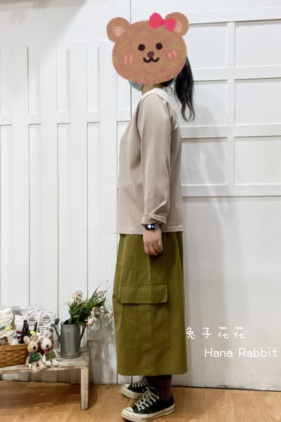 貓與女孩重磅棉上衣(卡其) 163532