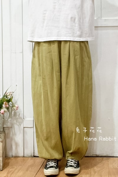 日系素雅棉麻燈籠褲 187391