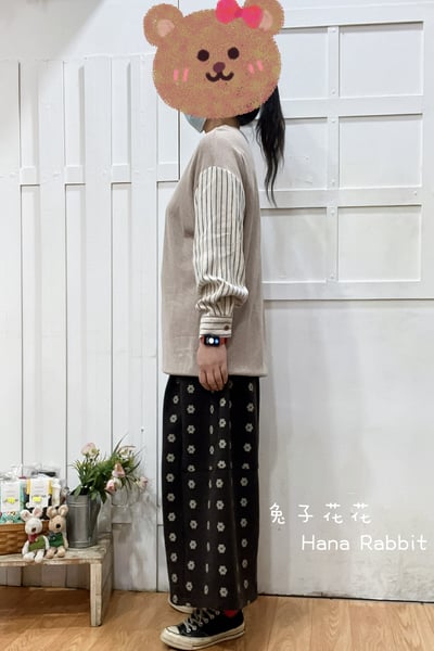 日系簡約拚接毛圈棉大學T 165662