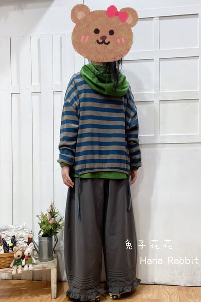 WE家慵懶撞色條紋上衣(藍) 160653