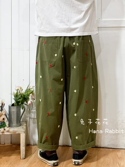 WE家刺繡小蘋果老爺褲 154483