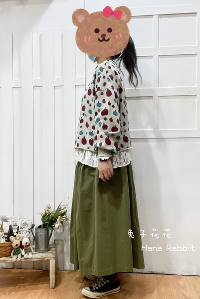 WE家小南瓜印花毛圈棉上衣(杏) 143962