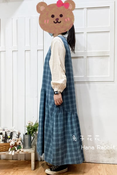 WE家格紋魚尾背心洋裝(藍) 169522