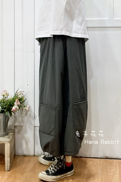 WE家闊腿可縮腳夾棉造型褲 179332