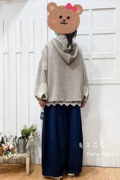 WE家菱格壓紋連帽可縮腰上衣(杏) 143903