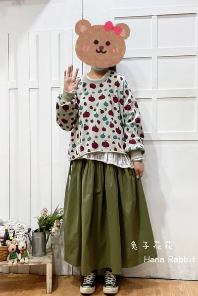 WE家小南瓜印花毛圈棉上衣(杏) 143961